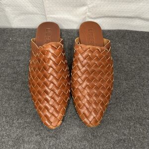 Liberte' Tulum Woven Mule - Cognac - Slip On Sandals Slides Women Size 5
